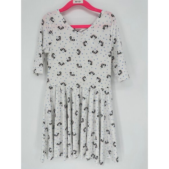 Dotdotsmile Girls Dress Size 5/6 White with Black Panda Bear Print New With Tags - Picture 1 of 5